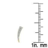 1.35 Carat (ctw) 10K Yellow Gold Round Cut White Diamond Ladies Crawler Climber Earrings