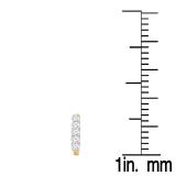 0.55 Carat (ctw) 10K Yellow Gold Round Cut White Diamond Ladies Huggies Hoop Earrings 1/2 CT
