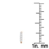 0.55 Carat (ctw) 14K Rose Gold Round Cut White Diamond Ladies Huggies Hoop Earrings 1/2 CT