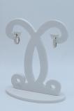 0.55 Carat (ctw) 925 Sterling Silver Round White Diamond Ladies Huggies Hoop Earrings 1/2 CT