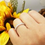 0.15 Carat (ctw) 10K White Gold Round White Diamond Ladies Vintage Style Anniversary Wedding Stackable Band