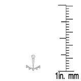 0.40 Carat (ctw) Sterling Silver Round White Diamond Ladies Cluster Stud Earrings Jackets Set
