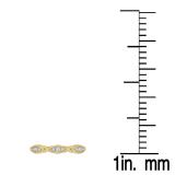 0.10 Carat (ctw) 10K Yellow Gold Round White Diamond Ladies Vintage Style Milgrain Stackable Wedding Band 1/10 CT
