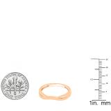 10K Rose Gold Ladies Anniversary Wedding Stackable Contour Band Guard Ring