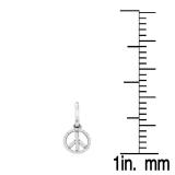 0.30 Carat (ctw) 14K White Gold Round White Diamond Ladies Micro Pave Peace Sign Drop Earrings 1/3 CT