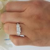 0.13 Carat (ctw) Sterling Silver Round White Diamond Ladies Micro Pave Bridal Engagement Ring