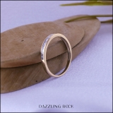 0.13 Carat (ctw) 10K Yellow Gold Baguette Cut White Diamond Ladies Anniversary Wedding Band Stackable Ring