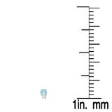 0.26 Carat (ctw) 10K White Gold Round Cut Blue Topaz & White Diamond Ladies Stud Earrings