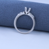 0.40 Carat (ctw) 14K White Gold Princess Diamond Ladies Bridal Semi Mount Engagement Ring (No Center Stone)