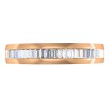 0.40 Carat (ctw) 10K Rose Gold Baguette Cut Diamond Ladies Stackable Anniversary Wedding Band