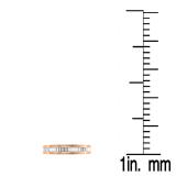 0.40 Carat (ctw) 10K Rose Gold Baguette Cut Diamond Ladies Stackable Anniversary Wedding Band