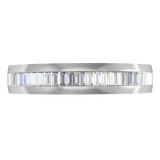 0.40 Carat (ctw) 10K White Gold Baguette Cut Diamond Ladies Stackable Anniversary Wedding Band