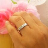 0.40 Carat (ctw) 10K White Gold Baguette Cut Diamond Ladies Stackable Anniversary Wedding Band