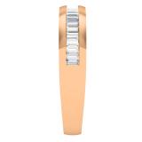 0.40 Carat (ctw) 14K Rose Gold Baguette Cut Diamond Ladies Stackable Anniversary Wedding Band