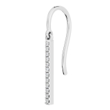 Round White Diamond French Wire Vertical Bar 1Pc Dangle Earring for Women (0.07 ctw, Color I-J, Clarity I1-I2) in 14K White Gold