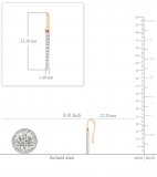 0.15 Carat (ctw) 18K Rose Gold Round Cut White Diamond Ladies Fashion Dangling Earrings