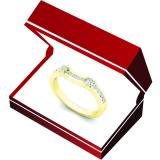 0.30 Carat (ctw) 10K Yellow Gold Round Cut White Diamond Ladies Anniversary Wedding Enhancer Guard Band 1/3 CT