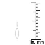 0.40 Carat (ctw) Sterling Silver Round Cut White Diamond Ladies Marquise-Shaped Dangling Drop Earrings