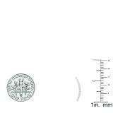 0.10 Carat (Ctw) 10K Rose Gold Round Cut White Diamond Ladies Crawler Climber Earrings 1/10 CT