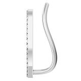 DGLA CERTIFIED Round White Diamond Crawler Climber Earrings (0.10 ctw, Color I-J, Clarity I2-I3) in 10K White Gold