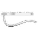 0.10 Carat (Ctw) 10K White Gold Round Cut White Diamond Ladies Crawler Climber Earrings 1/10 CT