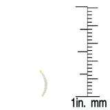 0.10 Carat (Ctw) 14K Yellow Gold Round Cut White Diamond Ladies Crawler Climber Earrings 1/10 CT