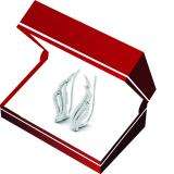 0.40 Carat (Ctw) Sterling Silver Round Cut Cubic Zirconia Ladies Crawler Climber Earrings