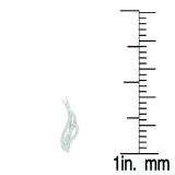 0.40 Carat (Ctw) Sterling Silver Round Cut Cubic Zirconia Ladies Crawler Climber Earrings