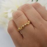 0.15 Carat (ctw) 10K Yellow Gold Round White Diamond Ladies Vintage Style Anniversary Wedding Band