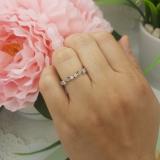 0.15 Carat (ctw) 14K White Gold Round White Diamond Ladies Vintage Style Anniversary Wedding Band