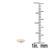0.25 Carat (ctw) 10K Rose Gold Round White Diamond Ladies Cluster Flower Ring 1/4 CT