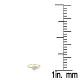 0.25 Carat (ctw) 10K Yellow Gold Round White Diamond Ladies Cluster Flower Ring 1/4 CT
