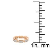 0.28 Carat (ctw) 10K Rose Gold Round White Diamond Ladies Vintage Style Anniversary Wedding Eternity Stackable Band 1/4 CT