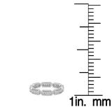 0.28 Carat (ctw) 10K White Gold Round White Diamond Ladies Vintage Style Anniversary Wedding Eternity Stackable Band 1/4 CT