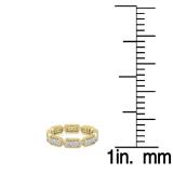 0.28 Carat (ctw) 10K Yellow Gold Round White Diamond Ladies Vintage Style Anniversary Wedding Eternity Stackable Band 1/4 CT