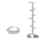 0.18 Carat (ctw) 10K White Gold Round Diamond Ladies Anniversary Wedding Band
