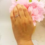 0.20 Carat (ctw) 14K White Gold Round Diamond Wave Ladies Bridal Promise Engagement Ring 1/5 CT