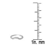 0.28 Carat (ctw) 14K White Gold Round Diamond Ladies Anniversary Wedding Matching Band Guard Ring 1/4 CT