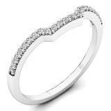 0.65 Carat (ctw) 14K White Gold Princess & Round Cut Diamond Ladies Halo Engagement Bridal Ring Set Matching Wedding Band
