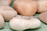 Round White Diamond Stackable Wedding Band for Women (0.15 ctw, Color I-J, Clarity I2-I3) in 10K White Gold