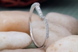 Round White Diamond Stackable Wedding Band for Women (0.15 ctw, Color I-J, Clarity I2-I3) in 10K White Gold
