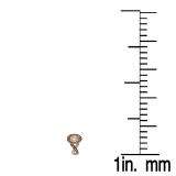 0.35 Carat (ctw) 10K Rose Gold Real Round White & Champagne Diamond Ladies Swirl Infinity J Shaped Hoop Earrings 1/3 CT