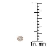 0.15 Carat (ctw) 18K Rose Gold Real Round Cut White Diamond Ladies Flower Cluster Stud Earrings