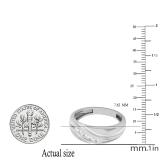 0.22 Carat (ctw) 14K White Gold Round Cut Diamond Men's Fashion 5 Stone Wedding Band 1/4 CT