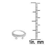 0.50 Carat (ctw) 10K White Gold Round & Princess Diamond Ladies Bridal Anniversary Wedding Enhancer Guard Band 1/2 CT