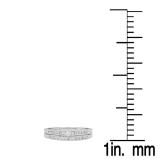 0.40 Carat (ctw) 10K White Gold Round & Baguette Diamond Ladies Bridal Engagement Ring Set
