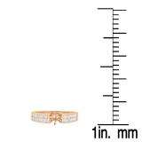 1.50 Carat (ctw) 14K Rose Gold Princess Diamond Ladies Semi Mount Engagement Bridal Ring with invisible Setting Center not included 1 1/2 CT