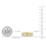 Round White Diamond Semi Mount Engagement Ring Set for Women (0.55 ctw, Color I-J, Clarity I1-I2) in 14K Yellow gold