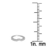 0.25 Carat (ctw) 14K White Gold Round Diamond Ladies Stackable Anniversary Wedding Band 1/4 CT