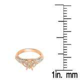0.25 Carat (ctw) 14K Rose Gold Round Diamond Ladies Semi-Mount Bridal Engagement Ring 1/4 CT (No Center Stone)